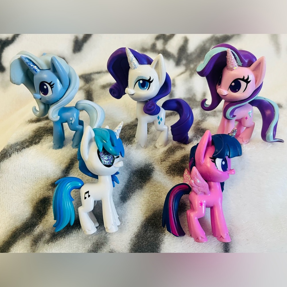 2020 MLP G4: Pony Life Unicorn Sparkle Collection of 5 Pony 3” Figurines/Hasbro